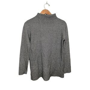 Evolution By Cyrus Mock Tunic Sweater Womens‎ Small Herringbone Black White